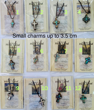 Load image into Gallery viewer, Olive Wood Plain Cross Pendant with Mother-of-Pearl - Small