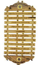 Load image into Gallery viewer, Olive wood wall plaque - The Ten Commandments