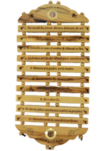 Load image into Gallery viewer, Olive wood wall plaque - The Ten Commandments
