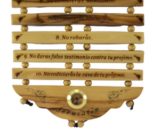 Load image into Gallery viewer, Olive wood wall plaque - The Ten Commandments