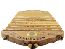 Load image into Gallery viewer, Olive wood wall plaque - The Ten Commandments