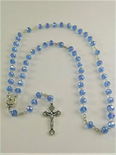 Load image into Gallery viewer, Holy Land Crystal Rosary - Lite blue