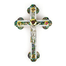 Load image into Gallery viewer, Olive Wood Cross with Mother Of Pearl