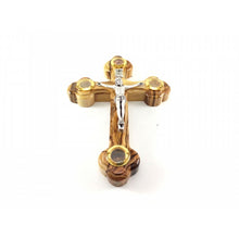 Load image into Gallery viewer, Olive Wood Wall Cross with Elements from Holy Land