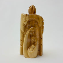 Load image into Gallery viewer, Faceless Holy Family Carved in Candle Figure
