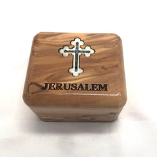 Load image into Gallery viewer, Olive Wood And Mother Of Pearl Box
