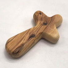 Load image into Gallery viewer, Olive Wood Pocket Cross - 3 PC
