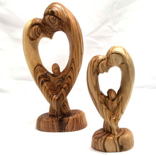 Load image into Gallery viewer, Olive Wood Holy Family - Abstract -Heart shape
