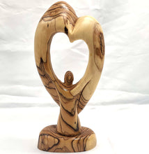 Load image into Gallery viewer, Olive Wood Holy Family - Abstract -Heart shape
