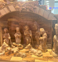 Load image into Gallery viewer, Large Olive Wood Nativity Set
