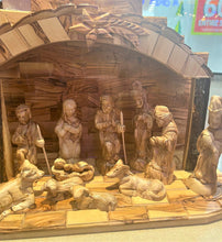 Load image into Gallery viewer, Large Olive Wood Nativity Set
