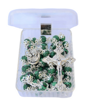Load image into Gallery viewer, Malachite Rosary with Holy Soil
