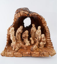 Load image into Gallery viewer, Olive Wood Nativity Set - Cave 08

