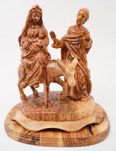 Load image into Gallery viewer, Olive wood Flight to Egypt statue holy land Bethlehem Jerusalem Israel
