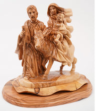 Load image into Gallery viewer, Olive wood Flight to Egypt statue holy land Bethlehem Jerusalem Israel
