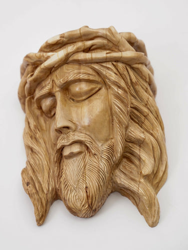 Olive wood Jesus face holy land Bethlehem Jerusalem