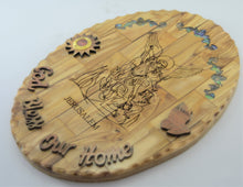 Load image into Gallery viewer, Olive wood wall plaque - St. Michael Scene
