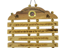 Load image into Gallery viewer, Olive wood wall plaque - The Ten Commandments
