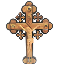 Load image into Gallery viewer, Olive Wood Crucifix With holy element from Bethlehem
