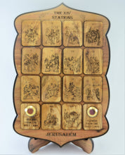 Load image into Gallery viewer, Olive wood wall plaque - The 14th Stations
