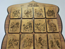 Load image into Gallery viewer, Olive wood wall plaque - The 14th Stations
