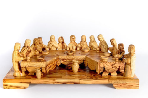 Olive wood last supper statue Holy Land Bethlehem Jerusalem