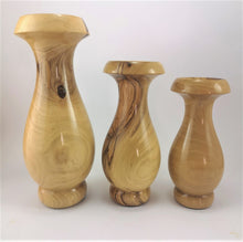 Load image into Gallery viewer, Vase olive wood vases holy land Jerusalem
