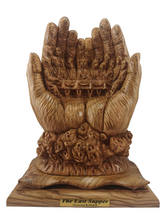 Load image into Gallery viewer, Olive Wood Last Supper Carved in Praying Hands

