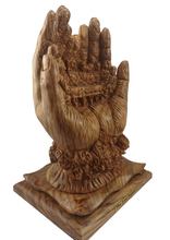 Load image into Gallery viewer, Olive Wood Last Supper Carved in Praying Hands

