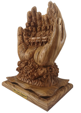 Load image into Gallery viewer, Olive Wood Last Supper Carved in Praying Hands
