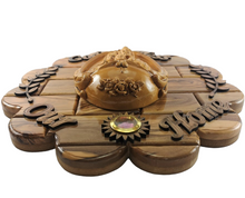 Load image into Gallery viewer, Olive wood Holy Family wall plaque

