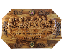 Load image into Gallery viewer, Olive wood Last Supper wall Plaque
