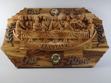 Load image into Gallery viewer, Olive wood last supper plaque holy land bethlehem

