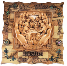 Load image into Gallery viewer, Olive wood Last Supper wall Plaque

