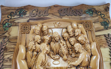 Load image into Gallery viewer, Olive wood Last Supper wall Plaque
