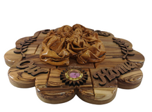 Load image into Gallery viewer, Olive wood Holy Family wall plaque
