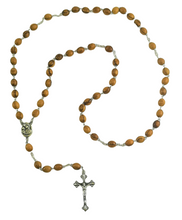 Load image into Gallery viewer, Olive Wood Rosary with Soil from Bethlehem
