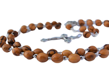 Load image into Gallery viewer, Olive Wood Rosary with Soil from Bethlehem
