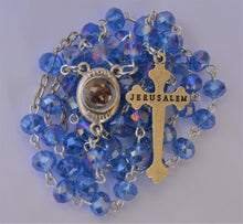 Load image into Gallery viewer, Holy Land Crystal Rosary - Lite blue
