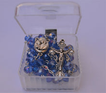 Load image into Gallery viewer, Holy Land Crystal Rosary - Lite blue
