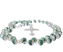 Load image into Gallery viewer, Malachite Rosary with Holy Soil
