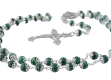 Load image into Gallery viewer, Malachite Rosary with Holy Soil
