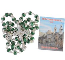 Load image into Gallery viewer, Malachite Rosary with Holy Soil
