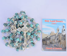 Load image into Gallery viewer, Turquoise Stone Rosary with Holy Soil
