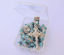 Load image into Gallery viewer, Turquoise Stone Rosary with Holy Soil
