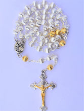 Load image into Gallery viewer, Silver Rosary with Holy Soil
