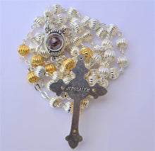 Load image into Gallery viewer, Silver Rosary with Holy Soil
