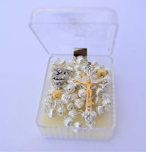 Load image into Gallery viewer, Silver Rosary with Holy Soil
