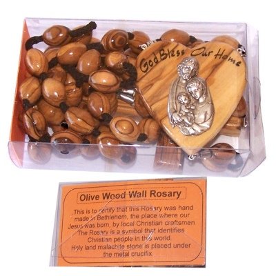 Olive Wood Wall Rosary - Large