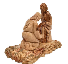 Load image into Gallery viewer, Olive Wood sculpture - Jesus Washing Feet

